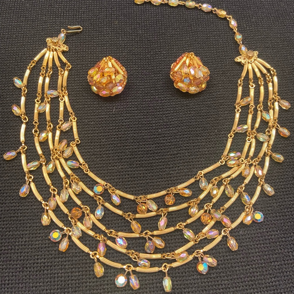 Beautiful antique necklace and earrings